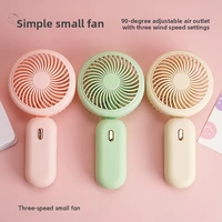 Mini ventilateur pliable personnalisable, rechargeable par USB, portable, trois vitesses réglables, couleur bonbon