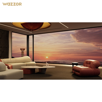 Fenêtres à battants en alliage d'aluminium Wazzor, nouveau design, style villa minimaliste, verticales, exquises, personnalisables et isolantes thermiquement