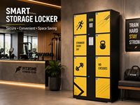 Casier de rangement intelligent pour salle de sport, casier électronique à code libre-service, armoire de rangement sécurisée en métal pour club de fitness, centre sportif