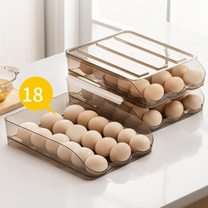 Caja de almacenamiento transparente para guardar huevos, cajón de cocina enrollable, gran oferta en línea, 18/24 - Product Image 6