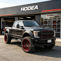 Rines Forjados Bicolor Negro y Rojo 6x139.7 Ligeros de 6 Birlos para Ford F-150, Chevy Silverado/RAM 1500, Tacoma