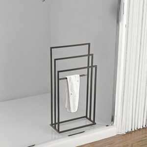 Toallero Metálico de Pie para Secado de Toallas, Colgador de Ropa de Hierro Forjado, Organizador de Baño, Barra de Almacenamiento para Ducha - Product Image 3