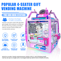 Easyplay Factory Machine à griffes commerciale à monnayeur pour 4 joueurs, jeu de grue d'arcade pour peluches, pour centre commercial
