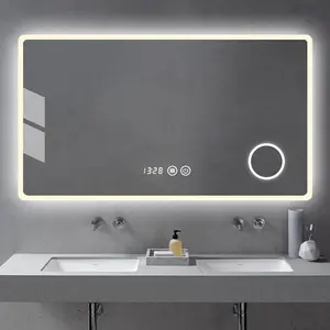 Bagno Funiture Lussi Specchio Illuminato A Led Android, Specchio del Bagno, Tv Specchio Smussato Bordo di Vendita Calda Su Misura di Attaccatura di Parete