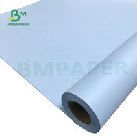 Papel Bond Antiestático de Color Azul de 20 lb, Rollo de Papel para Dibujo de Plantillas Digitales de una o dos Caras, 36" x 150 pies, para Impresión de Inyección de Tinta