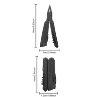 Pince pliante multifonction portable Meiji à dents de scie, qualité industrielle, personnalisable OEM, outil de poche couteau métrique
