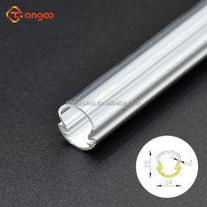 Co-đùn trong suốt và trắng T5 huỳnh quang chiếu sáng lịch thi đấu khuếch tán bìa nhựa PC Vòng kênh cho LED Strip ánh sáng - Product Image 4