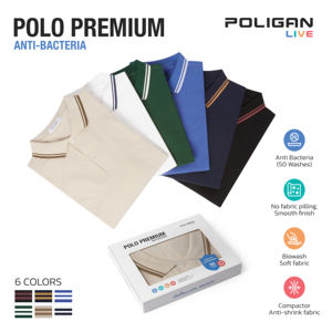 Poligan Live Polos Premium Anti-bacterias Unisex Algodón 100% Enzima Compactador y Biowash Tecnología PLT005 Manga corta - Product Image 2