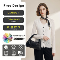 Pull en tricot ajouré minimaliste de style coréen pour femme, luxueux, décontracté et amincissant, haut polyvalent à manches longues