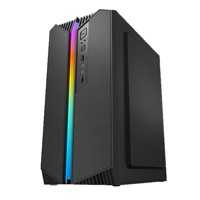 Boîtier d'ordinateur de jeu vertical MicroATX avec barre lumineuse RGB latérale USB 3.0, petit boîtier vide pour hôte, OEM d'usine