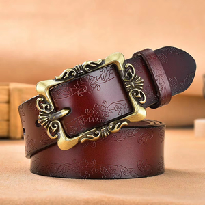 Chất Lượng Cao Sang Trọng Thương Hiệu Da Thiết Kế Thắt Lưng Cho Nữ Phong Cách Cổ Điển Màu Đen Kinh Doanh Quần Dây Đeo Với Hợp Kim Pin Cho Khóa - Product Image 6