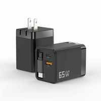 Pengisi Daya Dinding PD65W 3-in-1 MagicBox dengan Kabel Retractable Pengisian Cepat Tahan Api untuk Laptop & Earphone/Kamera