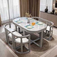 Luxuriöser Massivholz-Klapptisch Quadratisch Modernes Wohnmöbel für Küche Kleiner Esstisch 1 Tisch 4 Stühle