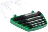 Ensemble d'extracteurs de vis TOPTUL JGAW0501 de 5 pièces - Acier allié au chrome-molybdène traité thermiquement, conception en spirale gauche, pour retirer les vis carrées