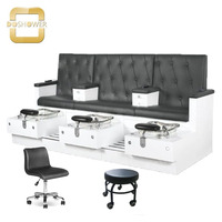 Chaise de pédicure pour salon de manucure Double Sièges Chaise de spa de massage des pieds de Triple Spa Banc de pédicure pour bancs de pédicure de chez Monroe