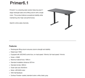 JIECANG Ekonomik Tek Motorlu 2 Kademeli Akıllı Bilgisayar Yüksekliği Ayarlanabilir Ayakta Çalışma Masası - Product Image 4