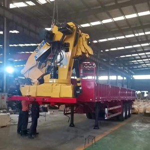 Semi-remorque grue à bras télescopique de 10 tonnes, 3 essieux, grue de levage fixe de 15 mètres - Product Image 6