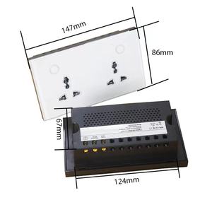 CHNLAN Tuya Alexa Universal Wifi Panel de vidrio toma de pared táctil inteligente doble punto de alimentación 16A con Control de voz - Product Image 5