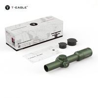 Lunette de visée T-EAGLE EOX1.2-6 X24 IR LPVO avec éclairage rouge réglable, étanche, en aluminium, lentilles multicouches, réglage de la parallaxe