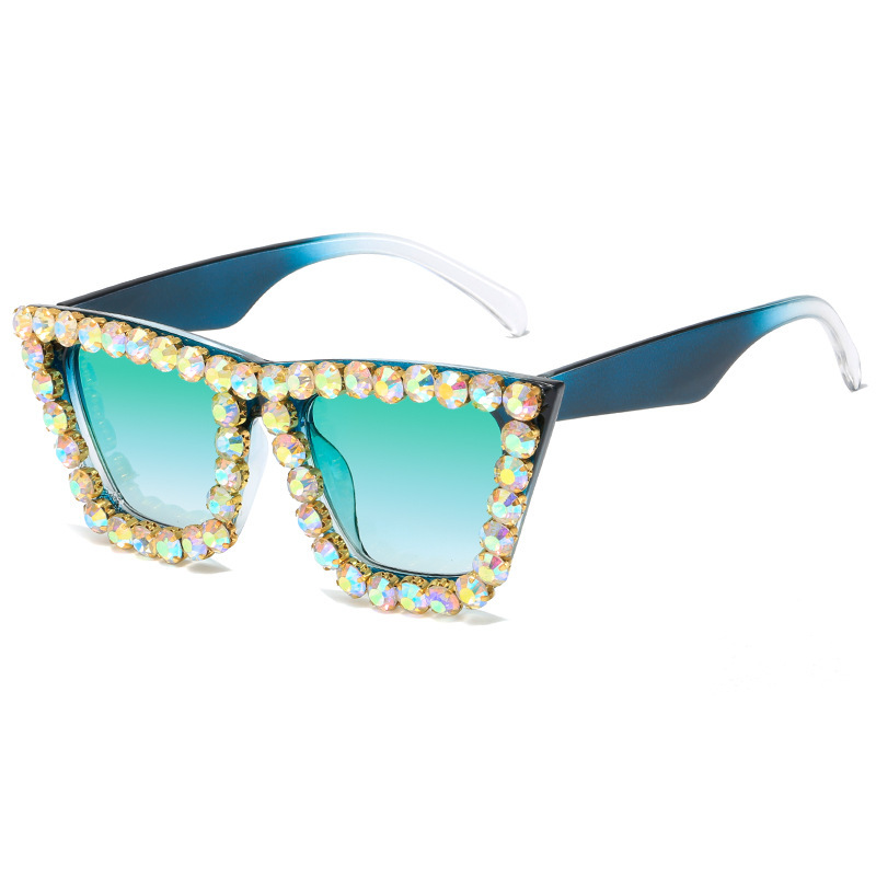 Occhiali Da Sole Oversize Retro Rotondi Neri Con Strass – EASON Eyewear – Con Difetti (prezzo Ribassato) - Foto 4