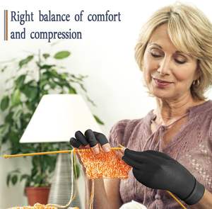 Guantes de Compresión Vlela con Plumas de Pollo para Artritis, Largos hasta la Muñeca, para Mujeres y Hombres, Alivian el <span class=keywords><strong>Dolor</strong></span> de <span class=keywords><strong>Manos</strong></span>, Hinchazón y Túnel Carpiano, sin Dedos - Product Image 6