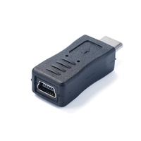 Adaptateur Mini 5 broches femelle vers Type-C mâle (port en T) pour téléphones et tablettes Android – Convertisseur de données et de charge – Fabriqué en Chine