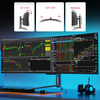 Moniteur de Jeu Incurvé R3800 49 Pouces, Écran Ultra Large 5K, Montage Mural ou sur Bureau, Moniteur Gaming PC LED