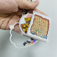 Nouveau flottant Boba porte-clés mobile liquide lait thé tasse porte-clés sac pendentif Boba porte-clés bulle thé acrylique porte-clés
