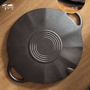 Bộ dụng cụ nấu ăn bằng gang hiện đại có tay cầm đôi, gồm chảo nướng, chảo rán, nồi hầm và dụng cụ nhà bếp - Product Image 2