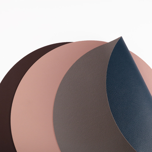 Tabletex Unique Design Round Shaped Faux Leather <strong>Placemat</strong> and Coaster <strong>for</strong> <strong>Table</strong> Leather <strong>Table</strong> Mat Cup Coaster Set of 6 - Product Image 4