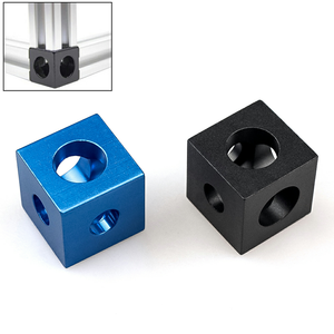 Conector Universal BOSS <span class=keywords><strong>2020</strong></span> de Aluminio para Ensamblaje en Tres Direcciones, Ranura en V, Ranura en T, Plateado, Soporte de Esquina de 90 Grados - Product Image 3