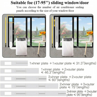 Manguera de Ventilación Universal de 5.1 Pulgadas para Aire Acondicionado Portátil, Ajustable, para Puertas y Ventanas Corredizas, Tubo Flexible para Extracción de Aire