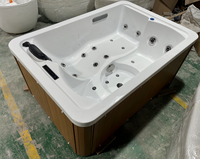 Baignoire de spa d'hôtel moderne en acrylique pour intérieur et extérieur avec panneau intelligent et éclairage LED