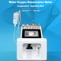 Machine de beauté 9 en 1 à oxygène et diamant pour dermabrasion, aspiration, élimination des points noirs, jet peel, hydrogène et hydrodermabrasion