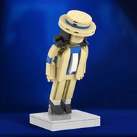 MOC1805 Cantante, compositor, bailarín, artista, filantropo, músico estadounidense, bloques de construcción de plástico de 192 piezas, juguetes para niños