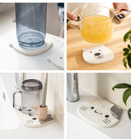 Tapis sec instantané de terre de diatomées classique plateau de tasse absorbant l'eau pour la maison cuisine Table tapis de pierre tampon de vidange support de boue