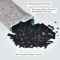 Lot de 10 sacs purificateurs d'air réutilisables en charbon de bambou solide, écologiques, absorbants les odeurs, 60g chacun, pour la maison, la voiture, les toilettes
