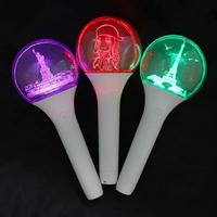Bâton lumineux LED personnalisé avec logo, changeant de couleur, en plastique, boule acrylique lumineuse pour Halloween, Noël, Nouvel An, Thanksgiving, Remise de diplôme