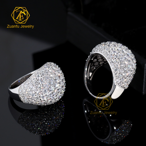 새로운 트렌디 한 D VVS Moissanite 반지 925 약혼 파티 힙합 록 액세서리에 대 한 남자를 위한 큰 사이즈의 스털링 실버 - Product Image 3