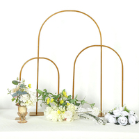 Arche de mariage en métal doré FL, centres de table, décoration de fête à sommet arrondi, support de fleurs, base détachable, modèle CS1111