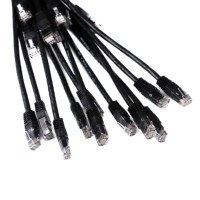 RJ45 8P8C T568B Series U/UTP CAT5 5E CAT6 23AWG 24AWG perakitan kabel jaringan dan Harness kawat