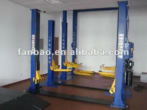 4T Manual 2 Side Release Car Lift 2 Post Hydraulic Lift Car Hoist Double Cylinder Lift With CE Certification