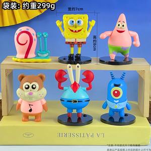 2025 di alta qualità SpongeBobs SquarePants giocattoli scatola cieca 6 pz/set bambola carina decorazione Desktop per bambini regali da collezione figure - Product Image 5