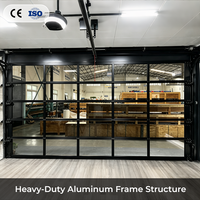 Porte de garage sectionnelle en aluminium à rupture de pont thermique de 60 mm, double isolation, verre Low-E couleur RAL, norme CE, fabrication OEM