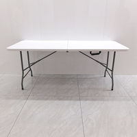 Table Pliante Moderne Senruihome en PEHD Léger, 180*70*74 cm, Épaisseur 3,5 cm, pour Événements, Entrée et Villa
