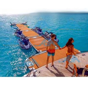 Dock gonflable pour jet ski - Plateforme en PVC résistant aux UV et robuste pour <span class=keywords><strong>la</strong></span> navigation en lac, sur <span class=keywords><strong>la</strong></span> plage et en mer - Product Image 4