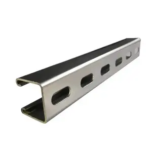 S350-S550 wholesale price 41*41 galvanized steel solar profil slotted channel zinc aluminum magnesium unistrut c channel