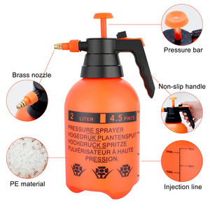 Pulvérisateur de jardin à pression manuelle de 2 L, 0,5 gal, arroseur de pelouse réglable pour arroser les mauvaises herbes, outils de nettoyage pour la maison et la voiture - Product Image 2