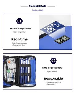 Estuche <span class=keywords><strong>de</strong></span> Viaje Rígido y Protector <span class=keywords><strong>para</strong></span> Insulina, Bolsa Térmica Aislada <span class=keywords><strong>para</strong></span> Organizar Medicamentos <span class=keywords><strong>para</strong></span> Diabéticos, Venta al Por Mayor - Product Image 6