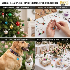 Couture Hardware Studio Campanas Metálicas Coloridas DIY de Diferentes Tamaños para Adornos de Árbol de Navidad y Fabricación de Joyería - Product Image 4